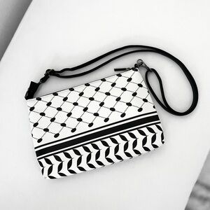 Keffiyeh Shoulder/Crossbody Bag with Adjustable Strap • Free Palestine